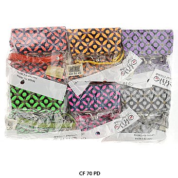 Pack of 12 Regular Coin Purses in Floral Design