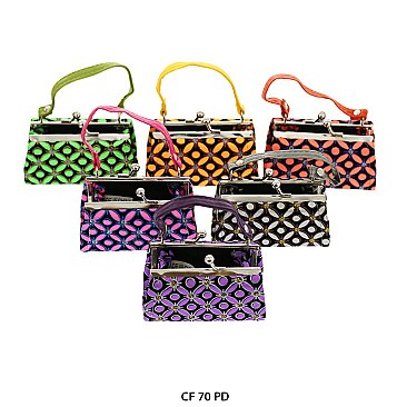 Pack of 12 Regular Coin Purses in Floral Design