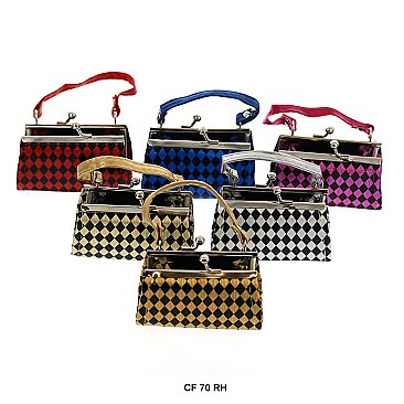 Pack of 12 Regular Coin Purses in Diamond Design