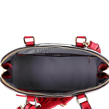 Plaid Check Tasseled 2Way Bag