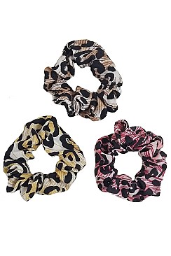 Pack of 12 (pieces) Assorted Leopard Scrunchie