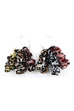 Pack of 12 (pieces) Assorted Leopard Scrunchie