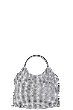 DESIGNER MULTI RHINESTONE SEQUENCES PARTY CLUTCH WITH CHAIN