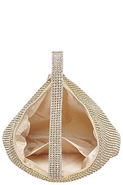DESIGNER MULTI RHINESTONE SEQUENCES LUCKY BAG CLUTCH