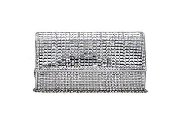 CUTE MIRROR MOSAIC PARTY CLUTCH WITH CHAIN