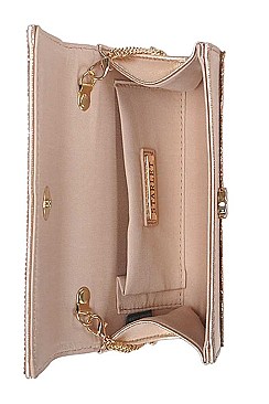 CUTE MIRROR MOSAIC PARTY CLUTCH WITH CHAIN