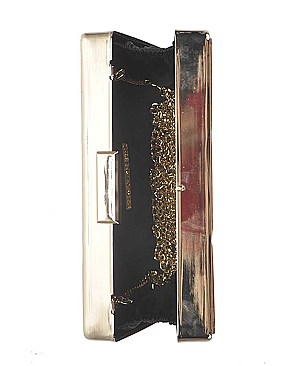 FASHION GEOMETRIC MARBLE LIKE DESIGN CROSSBODY CLUTCH