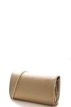 FASHION MULTI RHINESTONE FRONT PARTY CLUTCH WITH CHAIN