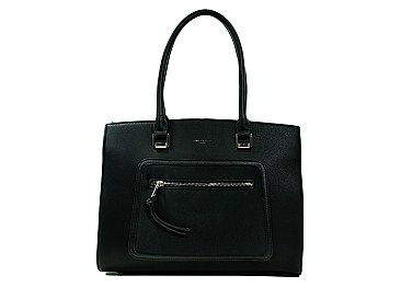 David Jones Front Zippered Satchel