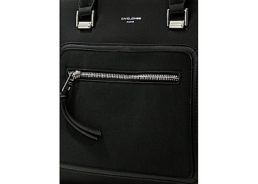 David Jones Front Zippered Satchel