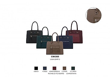 David Jones Front Zippered Satchel