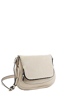 MODERN MESH FRONT CROSS BODY BAG