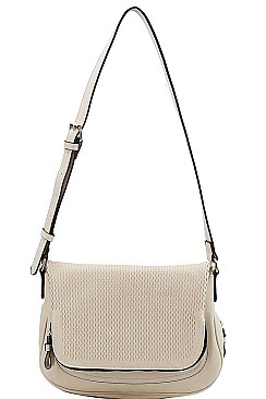 MODERN MESH FRONT CROSS BODY BAG
