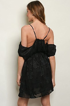 Cold Shoulder V-neck Babydoll dress - Pack of 3 Pieces