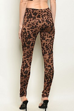 Leopard Print Leggings - Pack of 6 Pieces