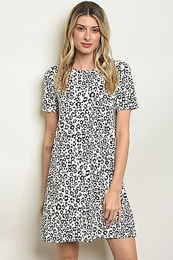 Cheetah Leopard Printed Dress - Pack of 6 Pieces