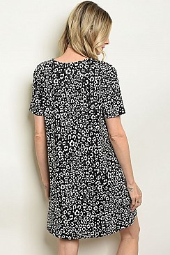 Cheetah Leopard Printed Dress - Pack of 6 Pieces