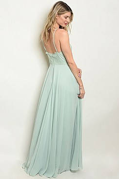 Sleeveless Halter Neck Lace Detail Maxi Dress - Pack of 6 Pieces