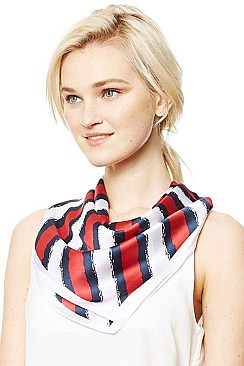 3TONE STRIPES SQUARE SCARF