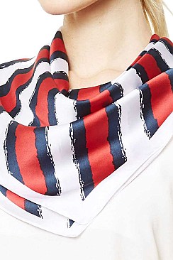 3TONE STRIPES SQUARE SCARF