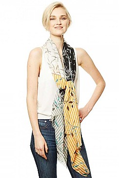 FASHIONABLE FLOWER PRINT SCARF