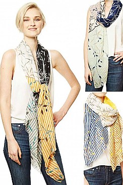 FASHIONABLE FLOWER PRINT SCARF