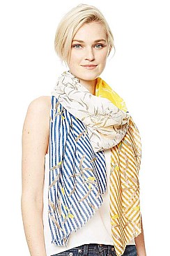 FASHIONABLE FLOWER PRINT SCARF
