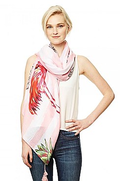 FLAMINGO PINEAPPLE SARONG SCARF