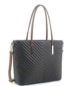 STYLISH V STITCH DESIGN TOTE BAG