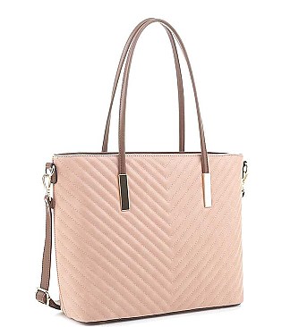 STYLISH V STITCH DESIGN TOTE BAG