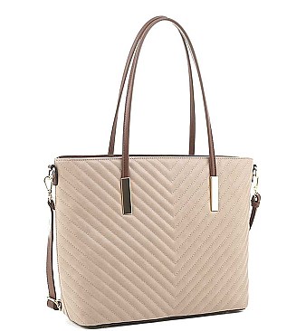 STYLISH V STITCH DESIGN TOTE BAG