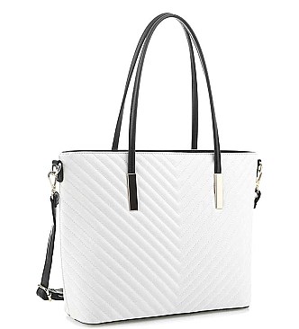 STYLISH V STITCH DESIGN TOTE BAG