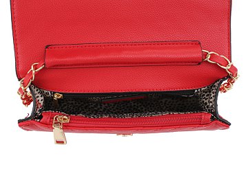 2 -in-1 Quilted Shoulder Bag / Crossbody Set + Wallet