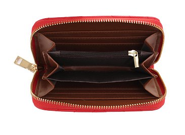 2 -in-1 Quilted Shoulder Bag / Crossbody Set + Wallet