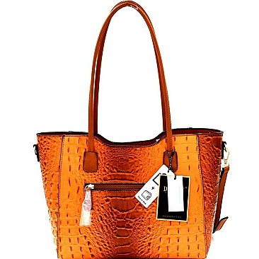 Crocodile Embossed 3 in 1 Twin Tote Wallet SET MH-CY6371W