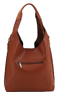 2 IN 1 DOUBLE STRAP HOBO BAG WITH LONG STRAP