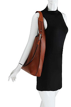 2 IN 1 DOUBLE STRAP HOBO BAG WITH LONG STRAP