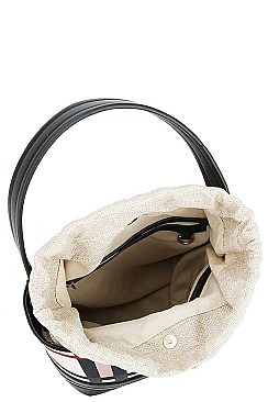 CHECK BUCKET SHOULDER BAG