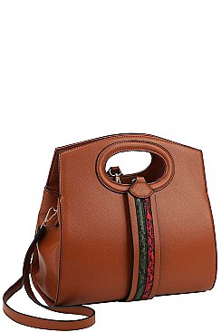 2IN1 STYLISH TRENDY STRAP SATCHEL BAG WITH MATCHING WALLET