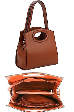 2IN1 STYLISH TRENDY STRAP SATCHEL BAG WITH MATCHING WALLET
