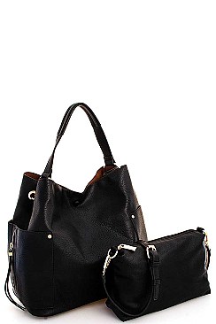 2IN1 TRENDY STYLISH SATCHEL WITH LONG STRAP