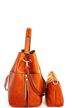 2IN1 TRENDY STYLISH SATCHEL WITH LONG STRAP