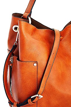 2IN1 TRENDY STYLISH SATCHEL WITH LONG STRAP