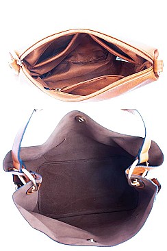 2IN1 TRENDY STYLISH SATCHEL WITH LONG STRAP