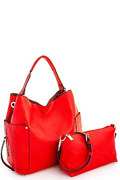 2IN1 TRENDY STYLISH SATCHEL WITH LONG STRAP
