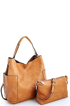 2IN1 TRENDY STYLISH SATCHEL WITH LONG STRAP
