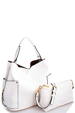 2IN1 TRENDY STYLISH SATCHEL WITH LONG STRAP