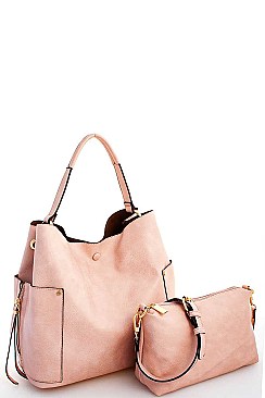 2IN1 TRENDY STYLISH SATCHEL WITH LONG STRAP