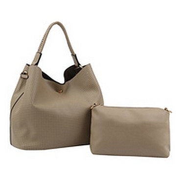 Fashion Laser Cut Perforated 2-in-1 Shoulder Bag