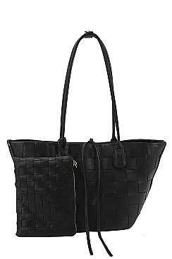 2 IN 1 TRENDY TOTE BAG & CLUTCH SET